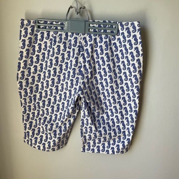 Brooks Brothers 346 Natalie Fit Seahorse Shorts, Size 8. White with Periwinkle S - Picture 7 of 12